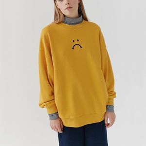 Lazy Oaf frown turtleneck sweatshirt size small